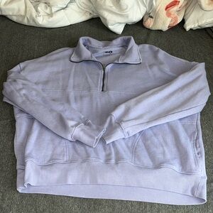 Purple oversized zip up